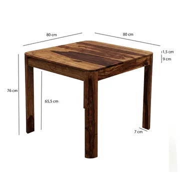 Ivoela Spisebord 80 cm - Varm mørkebrun - Møbler - Borde - Spisebord og køkkenbord