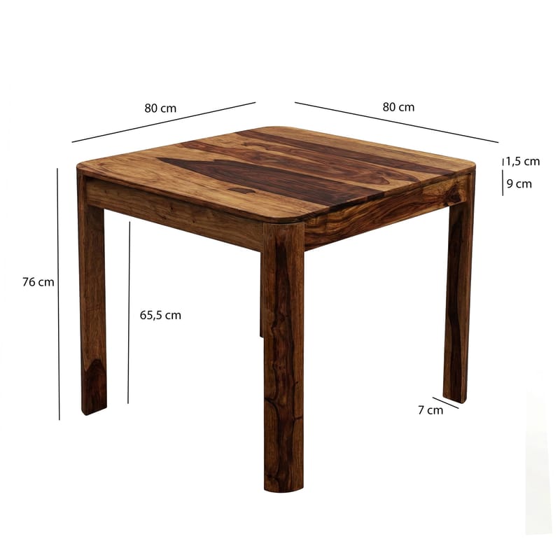 Ivoela Spisebord 80 cm - Varm mørkebrun - Møbler - Borde - Spisebord og køkkenbord