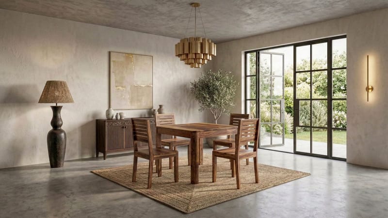 Ivoela Spisebord 80 cm - Varm mørkebrun - Møbler - Borde - Spisebord og køkkenbord