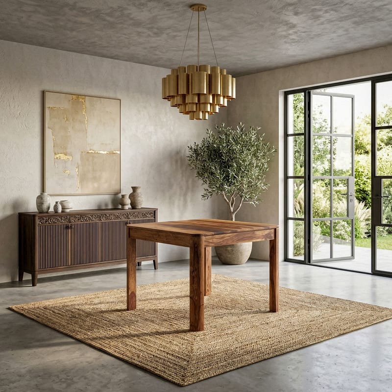 Ivoela Spisebord 80 cm - Varm mørkebrun - Møbler - Borde - Spisebord og køkkenbord
