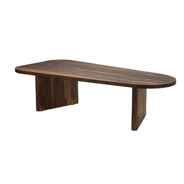 Ivoeri Sofabord 120 cm Ovalt Landlig stil - Varm mørkebrun - Møbler - Borde - Sofabord