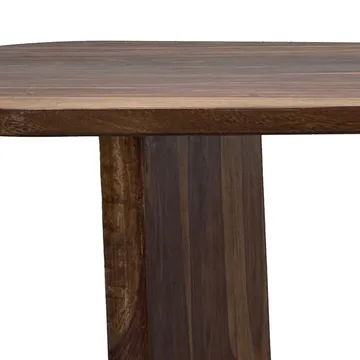 Ivoeri Sofabord 120 cm Ovalt Landlig stil - Varm mørkebrun - Møbler - Borde - Sofabord