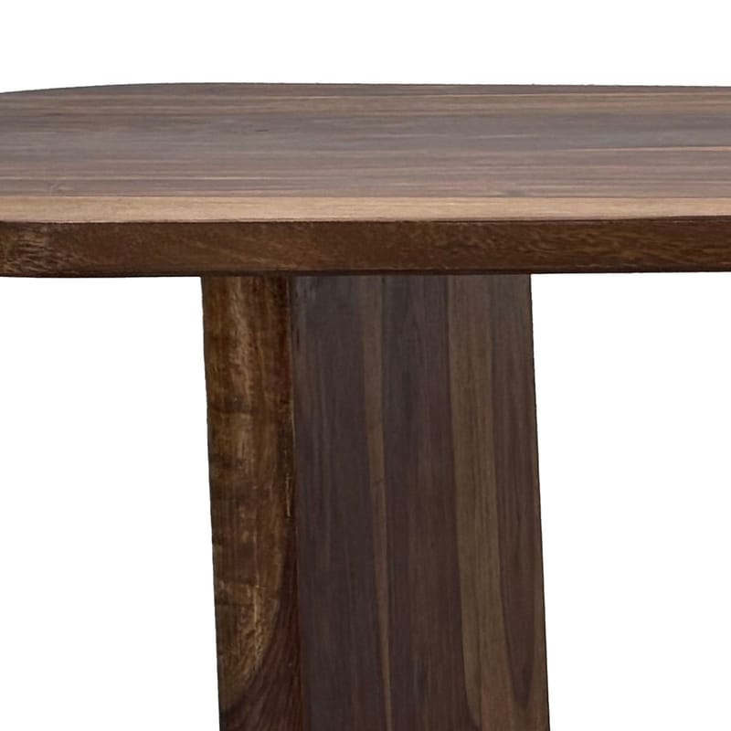 Ivoeri Sofabord 120 cm Ovalt Landlig stil - Varm mørkebrun - Møbler - Borde - Sofabord