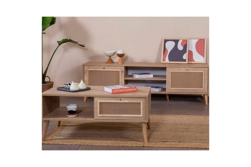 Jatinder Sofabord 55 cm - Mellemfarvet træ - Møbler - Borde - Sofabord