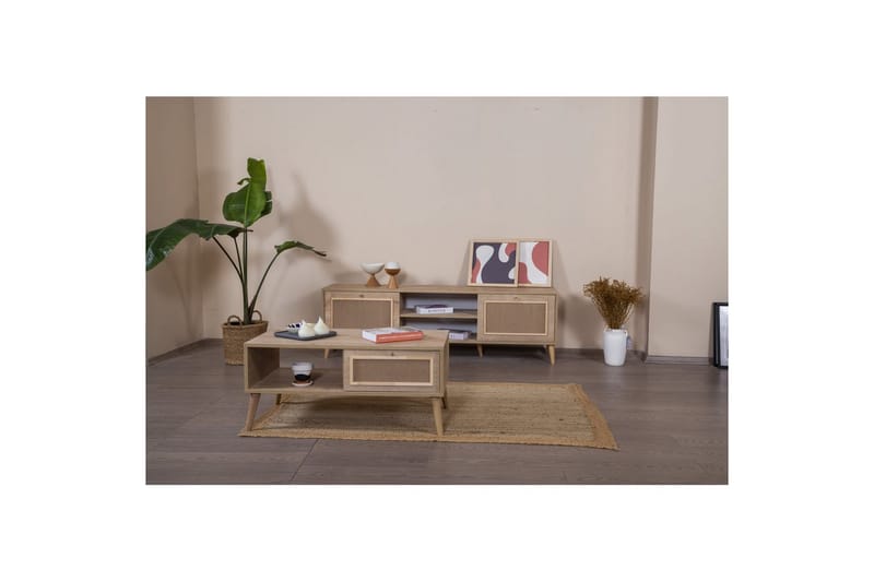 Jatinder Sofabord 55 cm - Mellemfarvet træ - Møbler - Borde - Sofabord