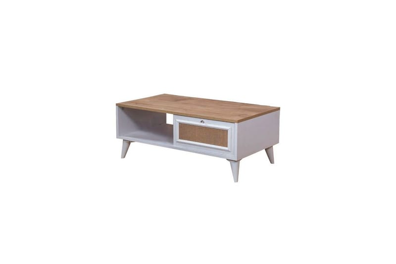 Jatinder Sofabord 55 cm - Mellemfarvet træ/Hvid - Møbler - Borde - Sofabord