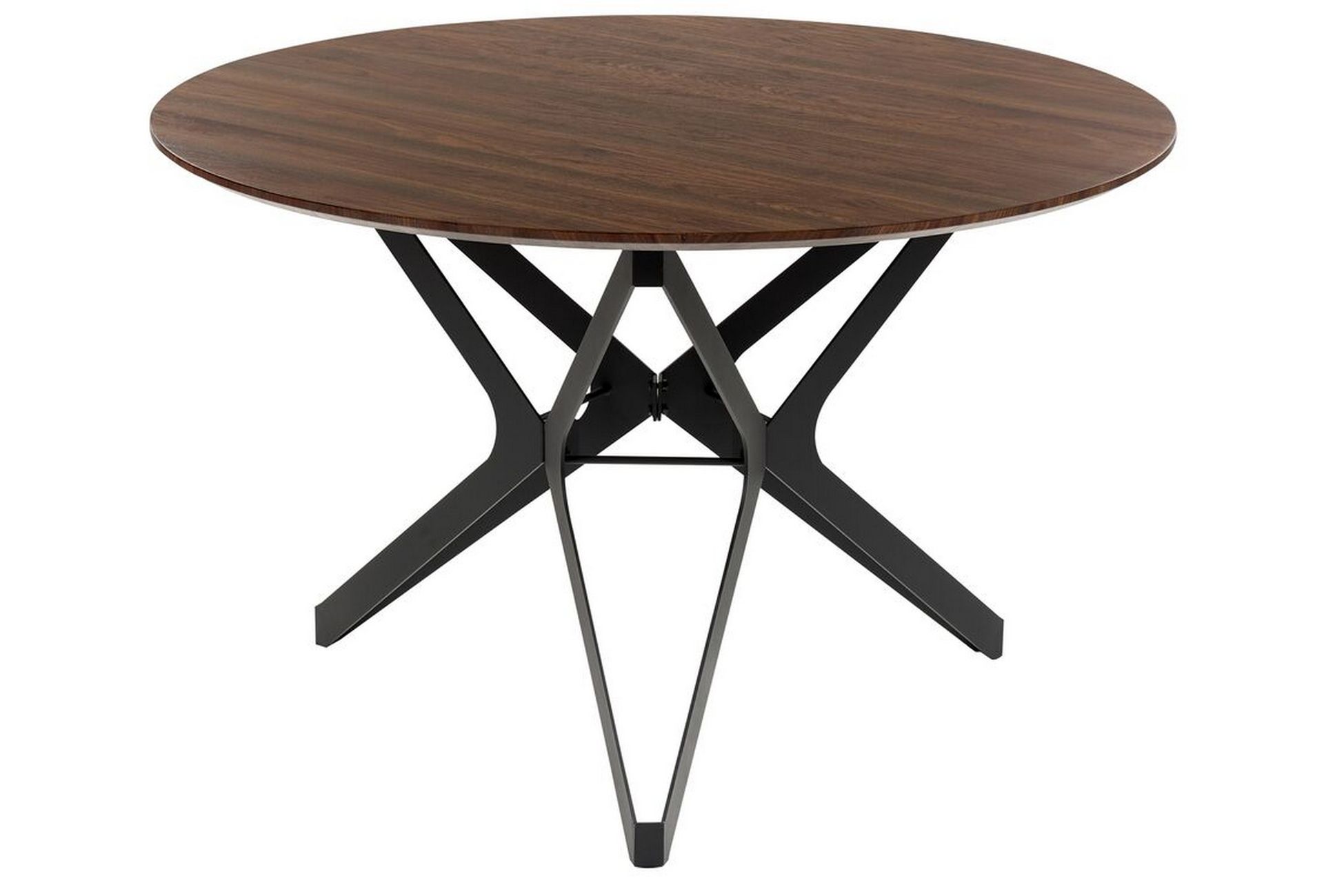 Javeline Spisebord 120 cm Rund - Mørkebrun/Sort - Møbler - Borde - Spisebord og køkkenbord