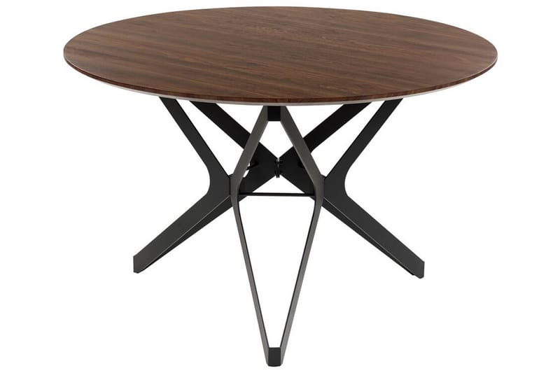 Javeline Spisebord 120 cm Rund - Mørkebrun/Sort - Møbler - Borde - Spisebord og køkkenbord