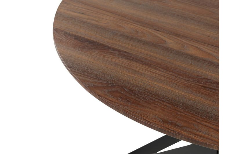 Javeline Spisebord 120 cm Rund - Mørkebrun/Sort - Møbler - Borde - Spisebord og køkkenbord