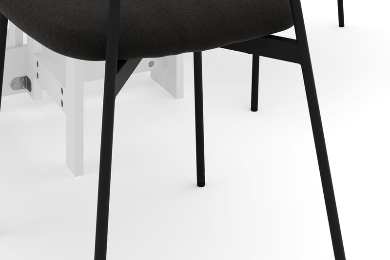 Jeba Spisebord 80 cm med 4 stk Lowe Matstkolar - Hvid - Møbler - Borde - Spisebordssæt