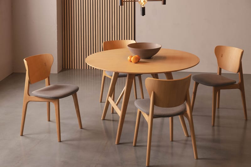 Jerup Spisebord 120 cm Rundt - Brun - Spisebord og køkkenbord