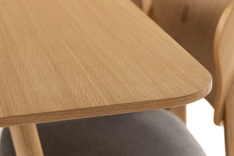 Jerup Spisebordssæt 220 cm inkl 6 Stole - Natur - Spisebordssæt