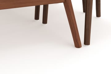 Jerup Spisegruppe 180 cm Rektangulært spisebord med 6 Dastoori Spisestole - Valnød - Møbler - Borde - Spisebordssæt