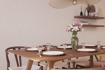 Jerup Spisegruppe 180 cm Rektangulært spisebord med 6 Dastoori Spisestole - Valnød - Møbler - Borde - Spisebordssæt
