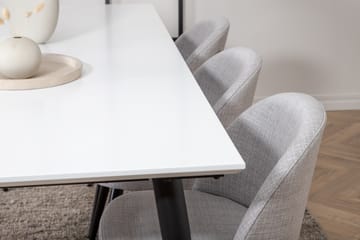 Jimms Matgruppe 195 cm Rektangulær med 6 Sedavi Stole - Sort - Møbler - Borde - Spisebordssæt