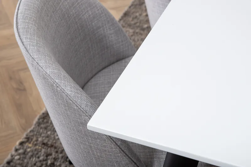 Jimms Matgruppe 195 cm Rektangulær med 6 Sedavi Stole - Sort - Møbler - Borde - Spisebordssæt