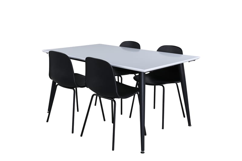 Jimmy Spisegruppe 150 cm Rektangulær med 4 Arctic stole - Svart - Møbler - Borde - Spisebordssæt