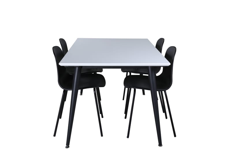 Jimmy Spisegruppe 150 cm Rektangulær med 4 Arctic stole - Svart - Møbler - Borde - Spisebordssæt
