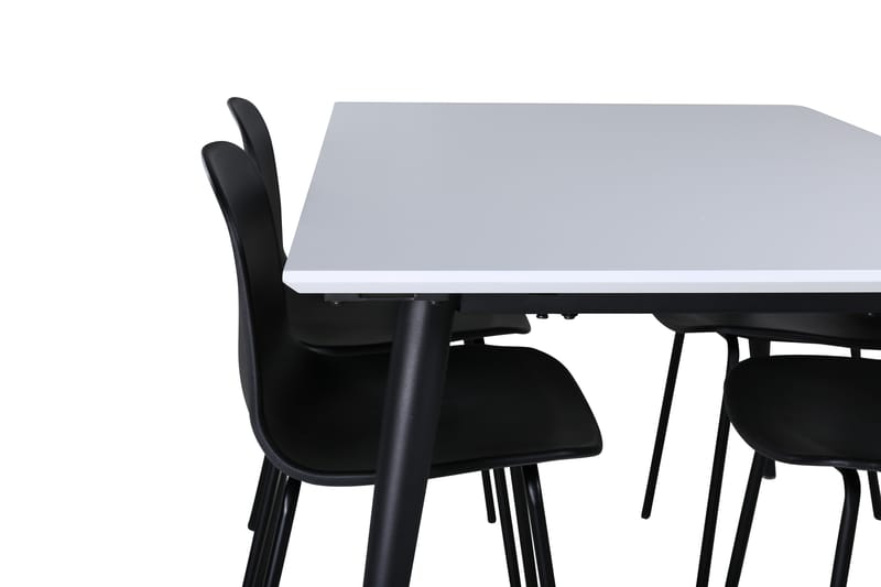 Jimmy Spisegruppe 150 cm Rektangulær med 4 Arctic stole - Svart - Møbler - Borde - Spisebordssæt