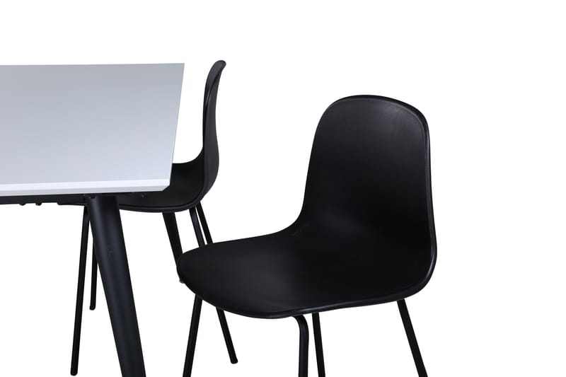 Jimmy Spisegruppe 150 cm Rektangulær med 4 Arctic stole - Svart - Møbler - Borde - Spisebordssæt