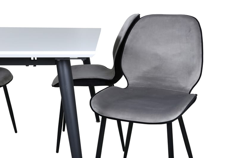 Jimmy Spisegruppe 150 cm Rektangulær med 4 Emma stole - Svart - Møbler - Borde - Spisebordssæt
