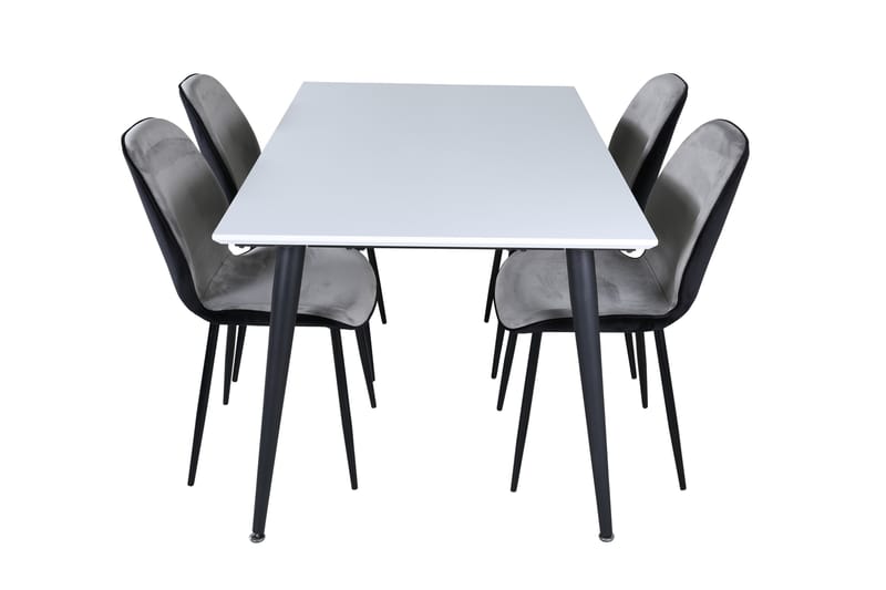 Jimmy Spisegruppe 150 cm Rektangulær med 4 Emma stole - Svart - Møbler - Borde - Spisebordssæt