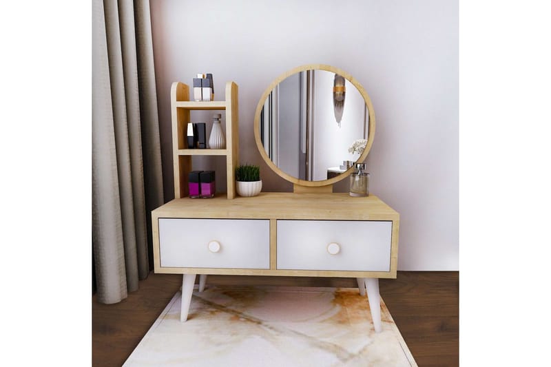 Jorvan Toiletbord 70 cm - Hvid/Blå - Møbler - Borde - Sminkebord & konsolbord