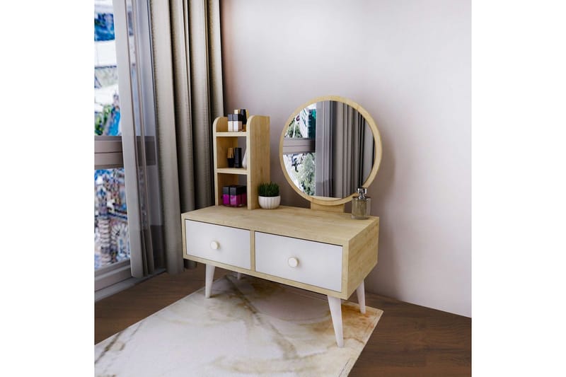 Jorvan Toiletbord 70 cm - Hvid/Blå - Møbler - Borde - Sminkebord & konsolbord