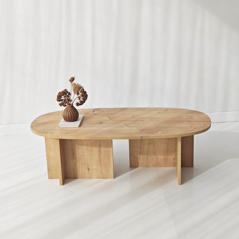 Jorvis sofabord 120 cm ovalt - Safir Eg - Møbler - Borde - Sofabord