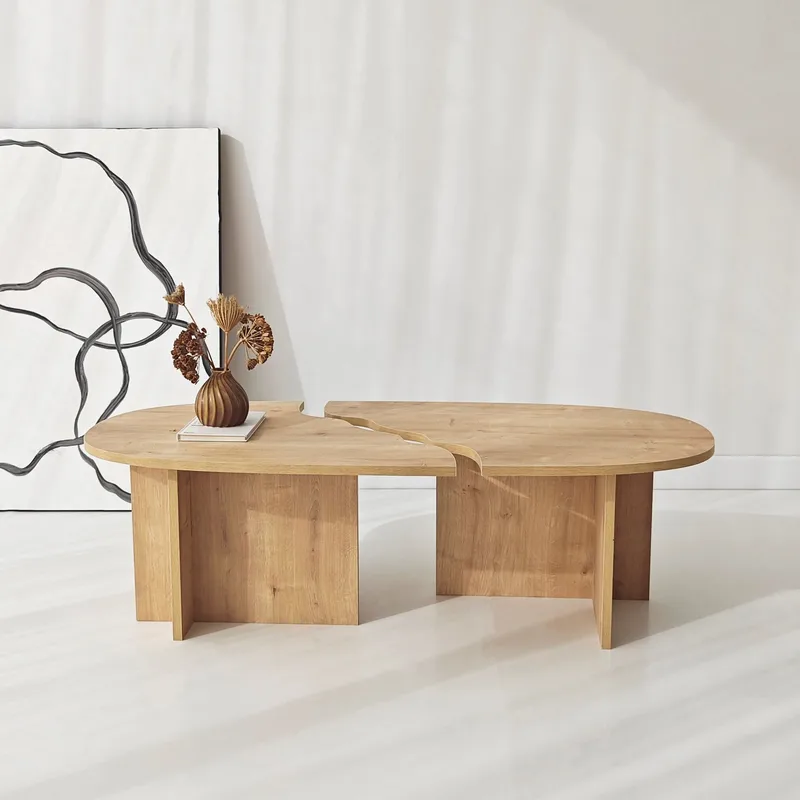 Jorvis sofabord 120 cm ovalt - Safir Eg - Møbler - Borde - Sofabord