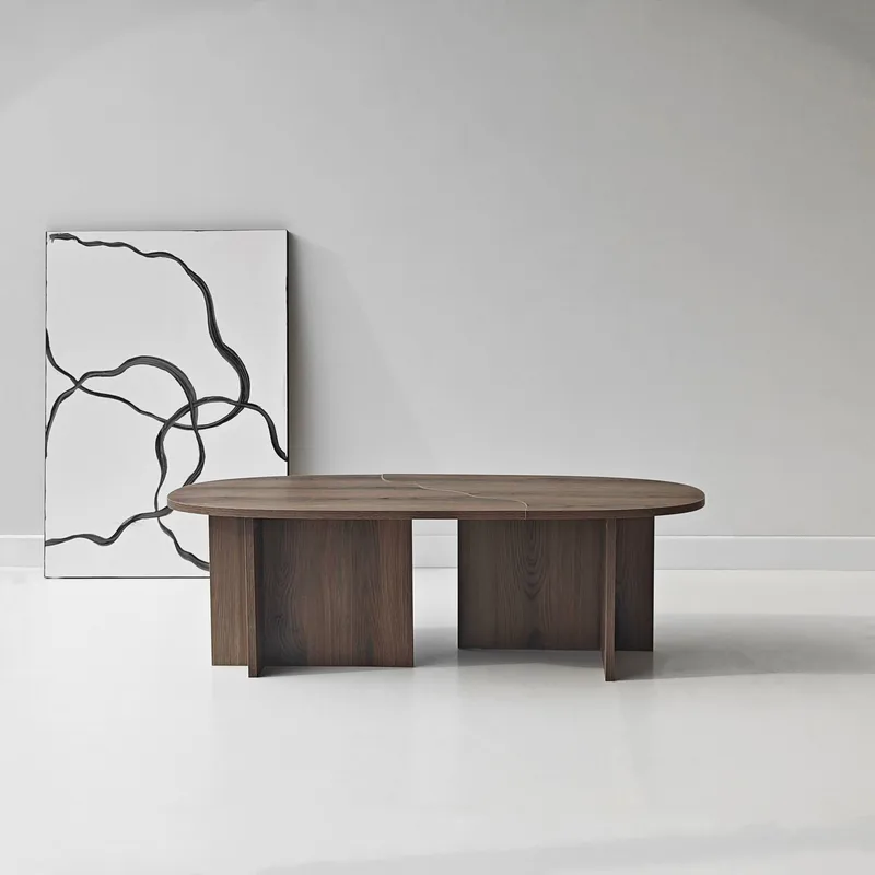 Jorvis sofabord 120 cm ovalt - Valnød - Møbler - Borde - Sofabord