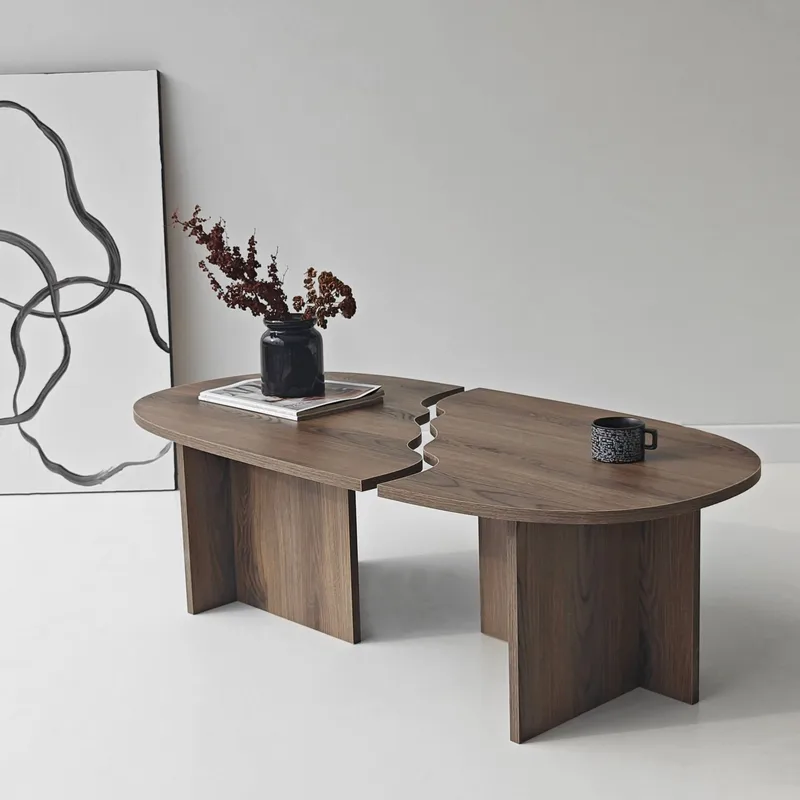 Jorvis sofabord 120 cm ovalt - Valnød - Møbler - Borde - Sofabord