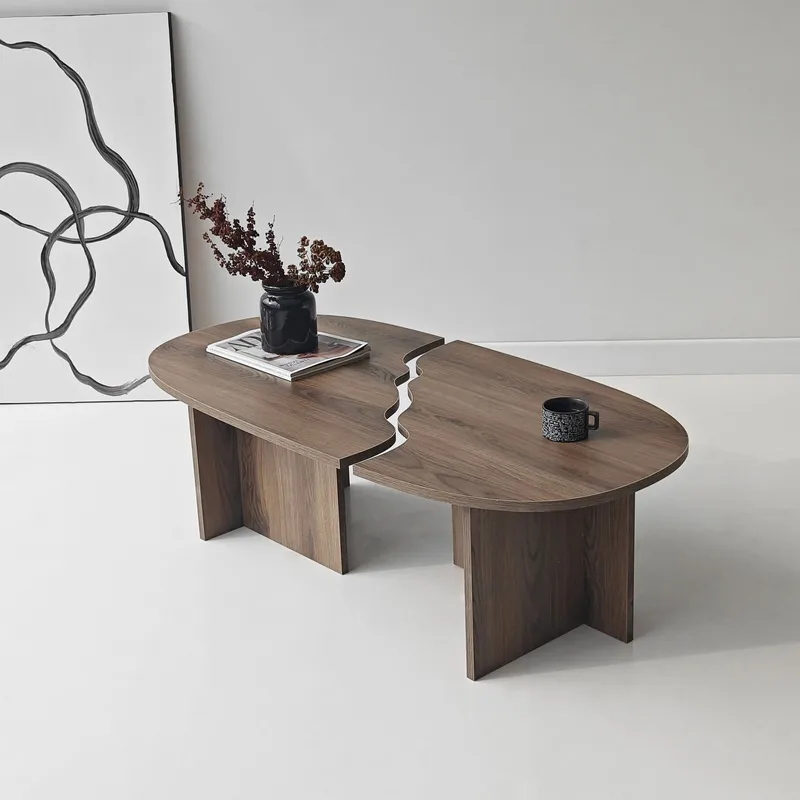Jorvis sofabord 120 cm ovalt - Valnød - Møbler - Borde - Sofabord