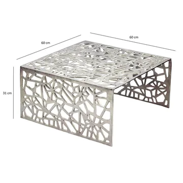 Junino Sofabord 60 cm - Sølvfarvet - Møbler - Borde - Sofabord
