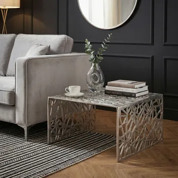Junino Sofabord 60 cm - Sølvfarvet - Møbler - Borde - Sofabord