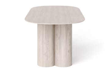 Juno Spisebord Oval 220×100 cm Finér - Hvidbejdset eg - Møbler - Borde - Spisebord og køkkenbord