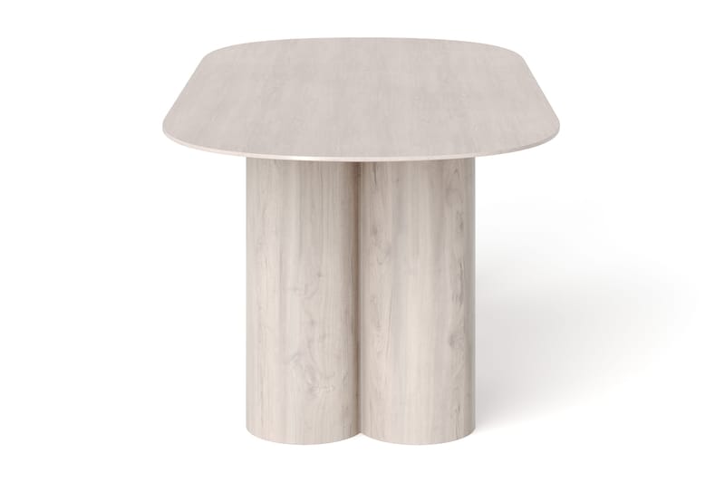 Juno Spisebord Oval 220×100 cm Finér - Hvidbejdset eg - Møbler - Borde - Spisebord og køkkenbord