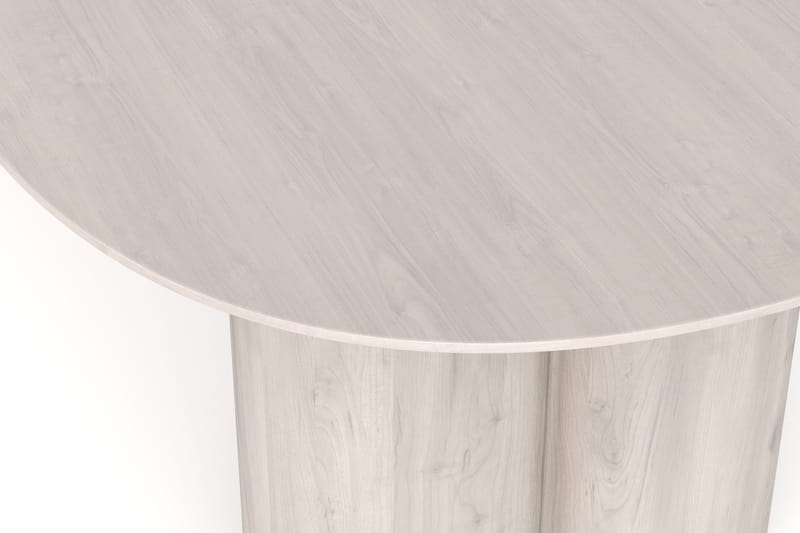 Juno Spisebord Oval 220×100 cm Finér - Hvidbejdset eg - Møbler - Borde - Spisebord og køkkenbord