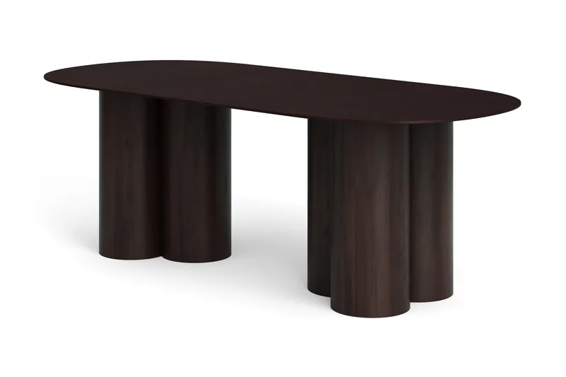 Juno Spisebord Oval 220×100 cm Finér, Røget eg