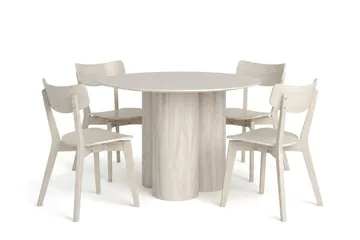 110 cm - Hvidbejdset eg