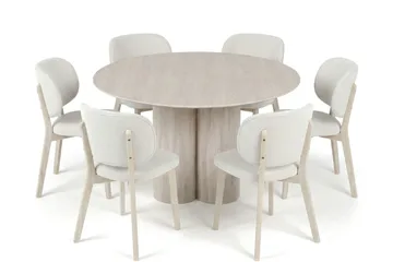130 cm - Hvidbejdset eg