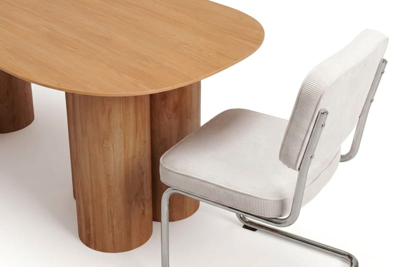 Juno spisegruppe rektangulær 220 cm eg med 6 Milva spisestole - Eg - Møbler - Borde - Spisebordssæt