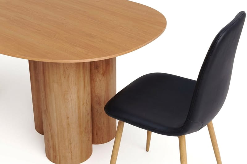 Juno spisegruppe rektangulær 220 cm eg med 6 Nibe spisebordsstole - Eg - Møbler - Borde - Spisebordssæt
