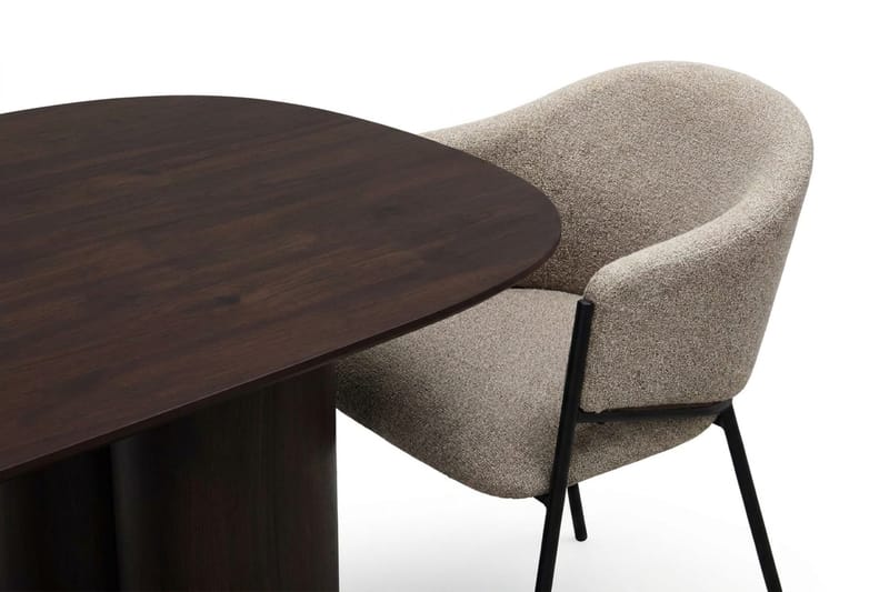 Juno spisegruppe rektangulær 220 cm røget eg med 6 Filip spisebordsstole - Røget eg - Møbler - Borde - Spisebordssæt