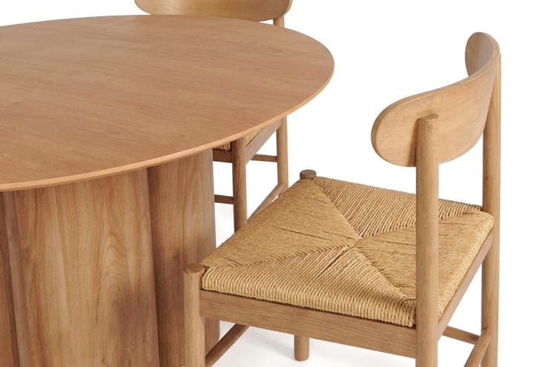 Juno spisegruppe rund 110 cm eg med 4 Malte spisestole - Møbler - Borde - Spisebordssæt