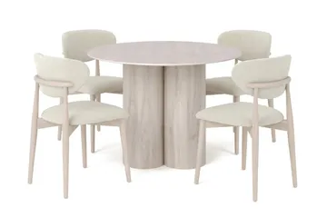 110 cm - Hvidbejdset eg