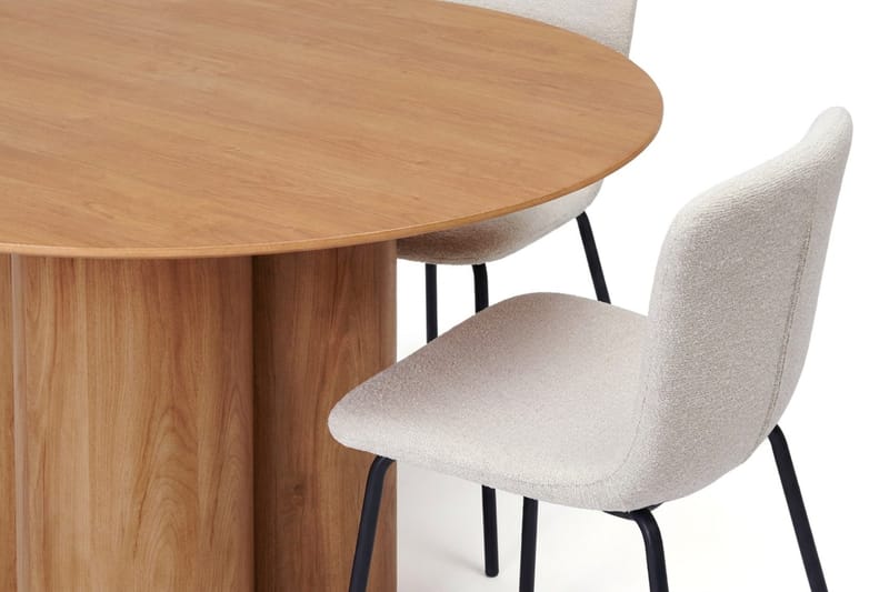 Juno spisegruppe rund 130 cm eg med 6 Katy spisestole - Eg - Møbler - Borde - Spisebordssæt