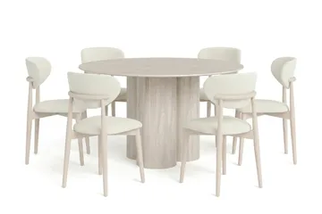 130 cm - Hvidbejdset eg