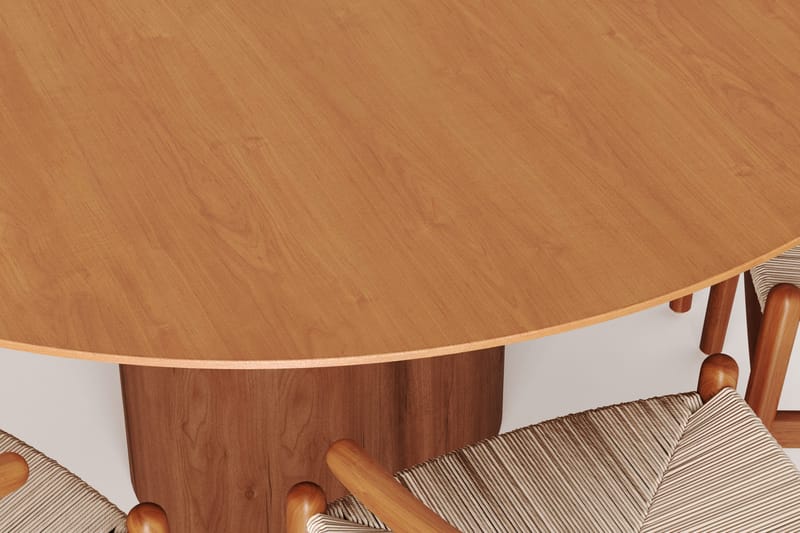 Juno spisegruppe rund 150 cm eg med 6 Dastoori spisestole - Eg - Møbler - Borde - Spisebordssæt