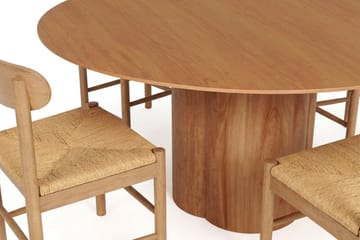 Juno spisegruppe rund 150 cm eg med 6 Malte spisestole - Eg - Møbler - Borde - Spisebordssæt